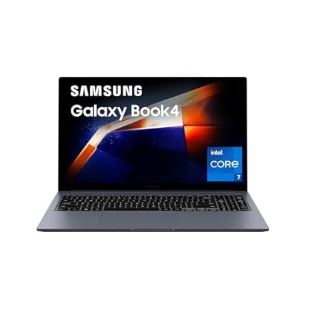 SAMSUNG Galaxy Book4 Intel Core 7 150U - (16 GB/512 GB SSD/Windows 11 Home) NP750XGK-LG8IN Thin and Light Laptop (15.6 Inch, Gray, 1.55 Kg, with MS Office)